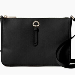 Kate Spade black crossbody purse. New with tags. Adel medium zip top.